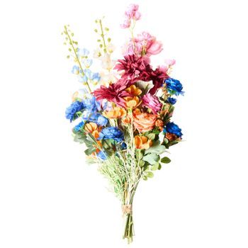 Ramo De Flores Artificiales Arreglo Floral Preparado Hecho A Mano 75 Cm Multicolor Gradil