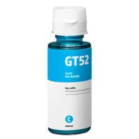 compatible cyan hp gt52 ink bottle replaces hp m0h54ae