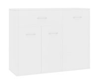 vidaxl aparador de madera contrachapada blanco 88x30x70 cm