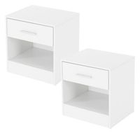set de 2 mesitas de noche con un cajon 365 x 385 x 30 cm ml-design