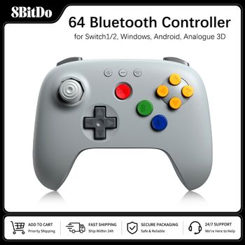Controlador Bluetooth 8BitDo N64 para 3D analógico, Nintendo Switch, Switch 2, mando de juegos para Windows y Android