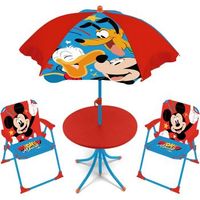 set mesa con sombrilla y sillas mickey mouse