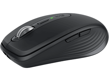 Ratón inalámbrico - Logitech MX Anywhere 3S, Bluetooth, 8000 ppp, Multiplataforma, Botones personalizables, Carga rápida USB-C, Multisistema, Negro