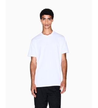 A|X Armani Exchange para hombre. XM001280AF10361U0002 Camiseta Regular con Logo blanco (M), Casual, Algodón, Manga corta