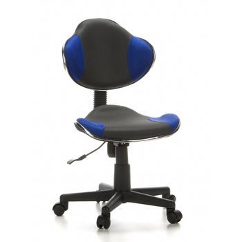 Silla Para Niños / Silla Giratoria Kiddy Gti-2 Tejido Gris / Azul Hjh Office