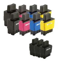 compatible multipack brother mfc-5440cn printer ink cartridges 11 pack -lc900bk