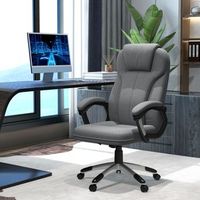 silla de oficina de poliester espuma vinsetto 66x75x110-120cm gris