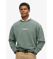 superdry para hombre m2013734a sudadera suelta de cuello redondo con micrologotipo estampadoazul m casual algodon