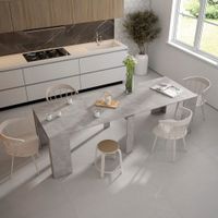 consola extensible efecto madera cemento 262x90x77cm