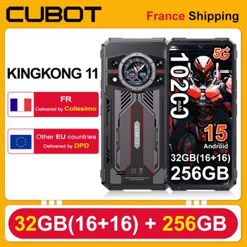 Teléfono Inteligente Resistente Cubot Kingkong 11 5G 10200mAh 16GB(8+8)GB+256GB/ 32GB(16+16)+256GB 108Mp+32Mp 6.72''Fhd+Ips Teléfono Móvil Nfc/Gps Android 15