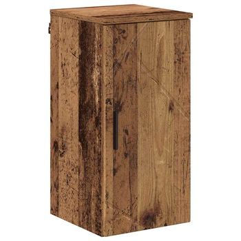 Gabinete De Baño | Armario De Baño Con Puerta Madera Vieja 30 X 31,5 X 61 Cm