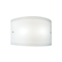 aplique lecce de cristal blanco satinado 35x12cm 1 luz e27 max 42w ip20 aplique y estructura de metal con detalles cromados bombilla no incluida