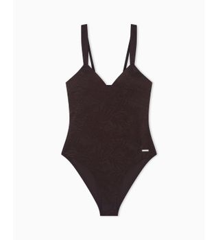 Emporio Armani para mujer. EW003279_AF20241 Bañador Monstera marrón (L), Beachwear, Poliéster