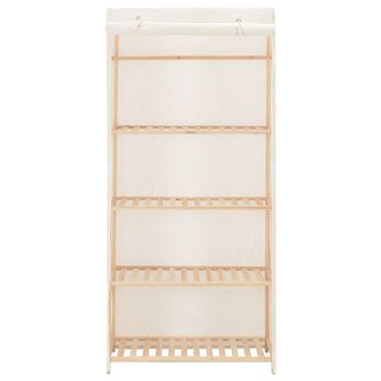 Armario 40x79x170 Cm Madera De Pino - Blanco