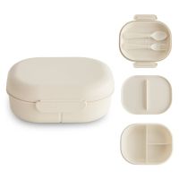 caja de almuerzo mushie solid ivory