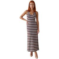 i am vestido largo abito cotone righe 25260 para mujer