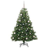 arbol de navidad artificial con 150 led verde 150 cm pe y pvc