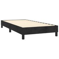 somier de laminas sobre patas estructura de cama 90x200 cm tela terciopelo negro tdl0206965