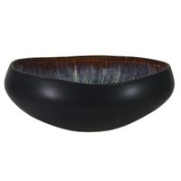 ensaladera 27 cm gres natural negroverde