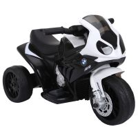 homcom moto electrica infantil con licencia bmw s1000rr trimoto para ninos 18 meses con luces y musica 66x37x44 cm   aosom espana