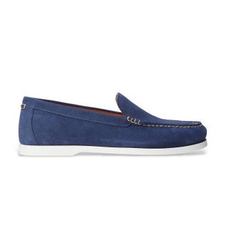 Polo Ralph Lauren para hombre. 803932196002 Mocasines de Piel Merton azul (41), Plano, Ninguno, Casual, Clásico