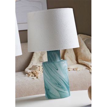 Lampara Sobremesa Urano Aguas Verdes P/estuco 30dx50 Cm