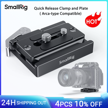 Abrazadera y placa de liberación rápida estilo Arca SmallRig, tipo Arca, Compatible para DSLR, Sony, jaula para cámara Canon/trípodes, Jibs 2144