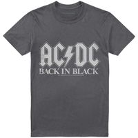 acdc camiseta back in black para mujer