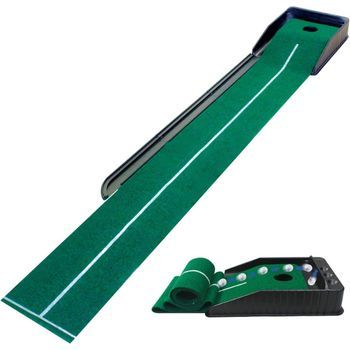 Alfombra De Entrenamiento De Golf Indoor De 2m Con Sistema Automático De Retorno De Pelota