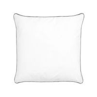 almohada de algodon japara blanco plateado 80 x 80 cm relleno poliester ribete pelister
