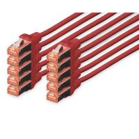 digitus cable de red s-ftp cat 6 lszh 5m rojo 10 unidades