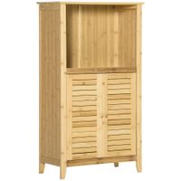 armario de bano 50x255x905 cm madera natural