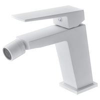 grifo monomando para bide en laton y zama color blanco opaco con cartucho ceramico