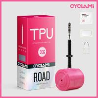 cyclami 40 camara de aire de tpu con valvula de aleacion metalica 30 g ultraligera valvula presta fv para neumaticos de bicicleta de carretera 700c 700 x 18 23 25 28 30 32
