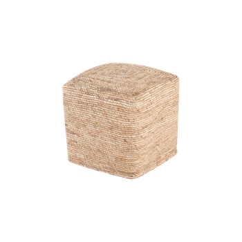 Puff En Rattan Natural Suzzette Beige