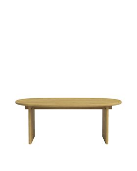 Mesa de centro de madera de abeto en color natural 102 cm