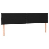 cabecero cama mueble de dormitorio con led de tela 200 x 5 x 7888 cm negro m020001189