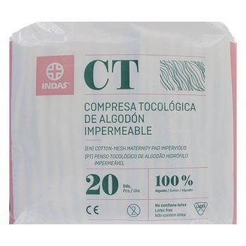 Indas Maternity compresa algodon 20 unidades