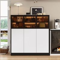 aparador - mueble de salon - tablero de particulas - blanco y negro 100x40x105cm