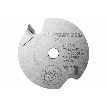 Cuchilla Incisora Dia 47x2.5x6.35 T1 Festool Para Tsv 60 K - 577082