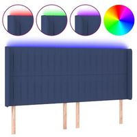 cabecerorcabecero camarpanel de cabecera con led de tela azul 163x16x118128 cm