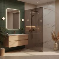 pared de la ducha rea flexi brown brush copper 140