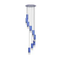 lampara colgante bisel 9 luces