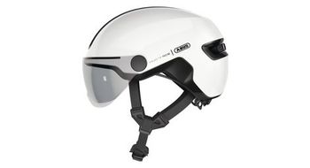Casco abus hud y ace blanco brillante   blanco