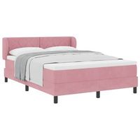 cama tapizada 193x147x88 cm  - rosa