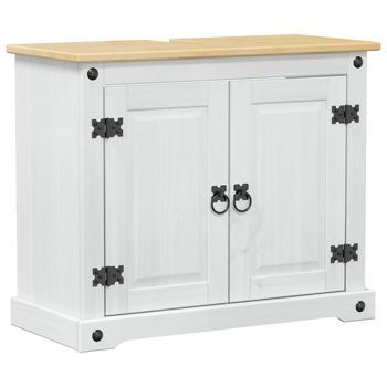 Mueble De Lavabo 73 X 33 X 60 Cm Madera De Pino Macizo Vidaxl