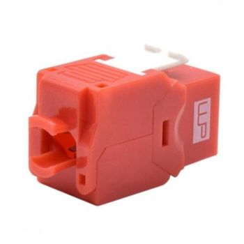 Keystone WP Rojo RJ-45 Hembra 10Base-T(X) UTP Cat 6A WPC-KEY-6AUP-TL/R plano