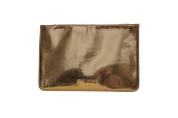 Issey miyake, issey miyake, pouch, gwp textile pouch, black gold