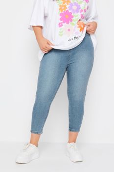 Yours Jeggings Azul Claro Capri Jenny, Mujer Curvy Y Tallas Grandes, Yours