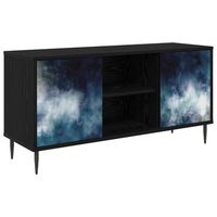 mueble de tv raalte 102 x 33 x 51 cm roble negro vidaxl